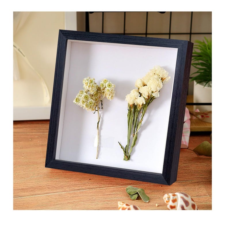 Dohomi 8x8 Shadow Box Frame Black Shadow Box Display Case 3 Pack Wooden Picture Frame Glass Surface Internal Depth 0.6 inch for Wall Or Tabletop - Image 3